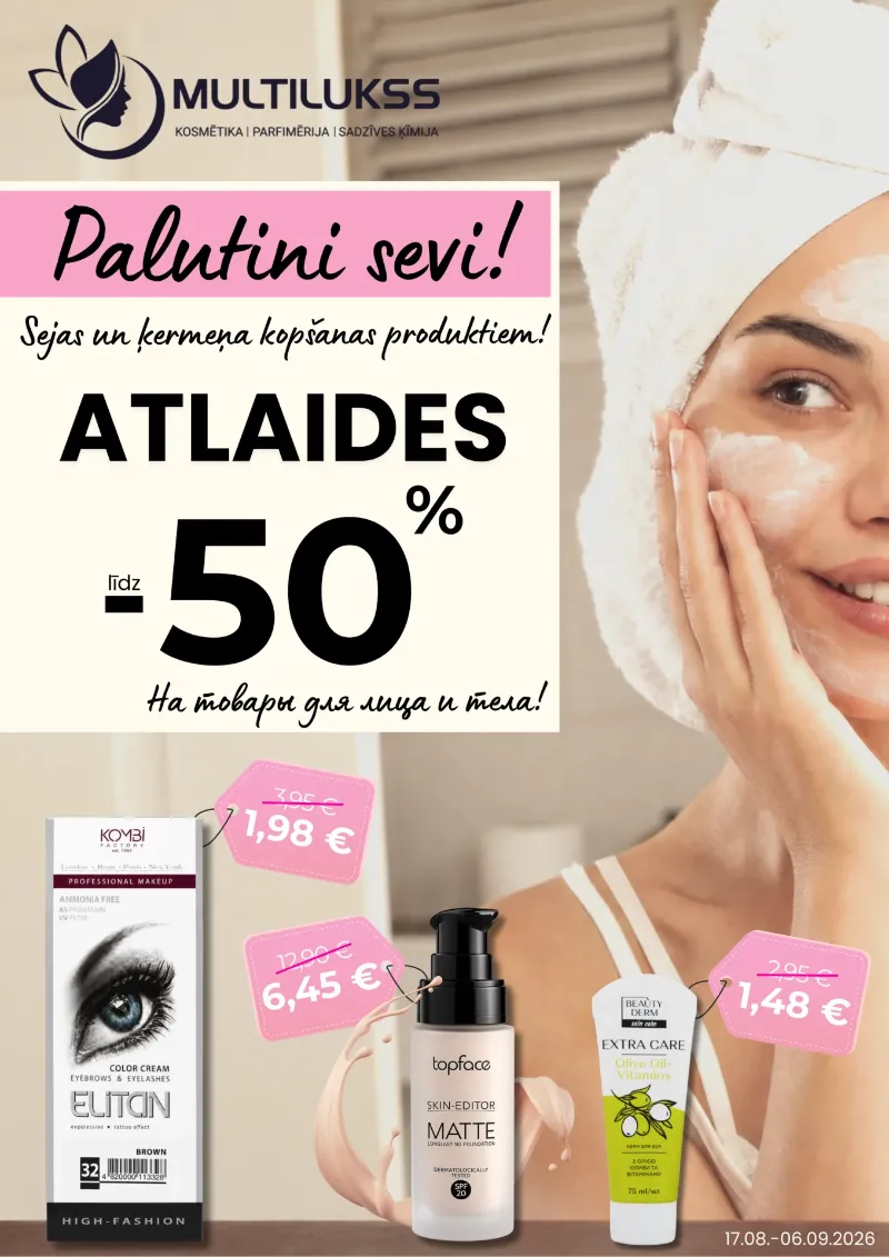 Multilukss akcijas 17.08.2026–06.09.2026