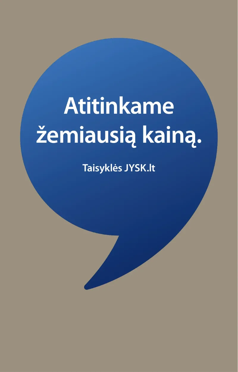 JYSK akcijos 25.08.2026–07.09.2026