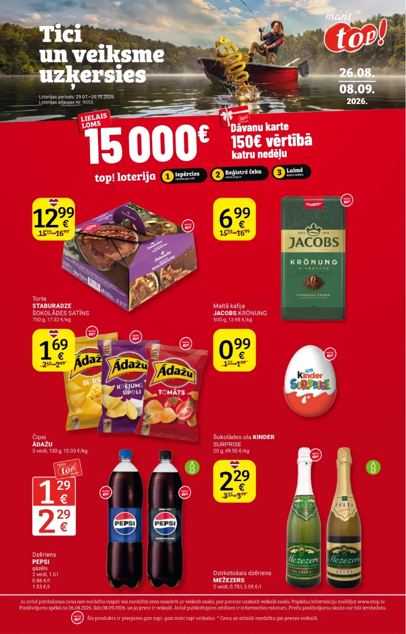 Top! akcijas 25.08.2026–22.09.2026