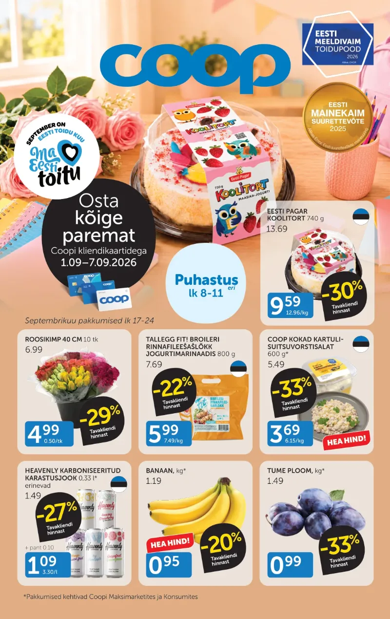 Coop kampaaniad 01.09.2026–07.09.2026