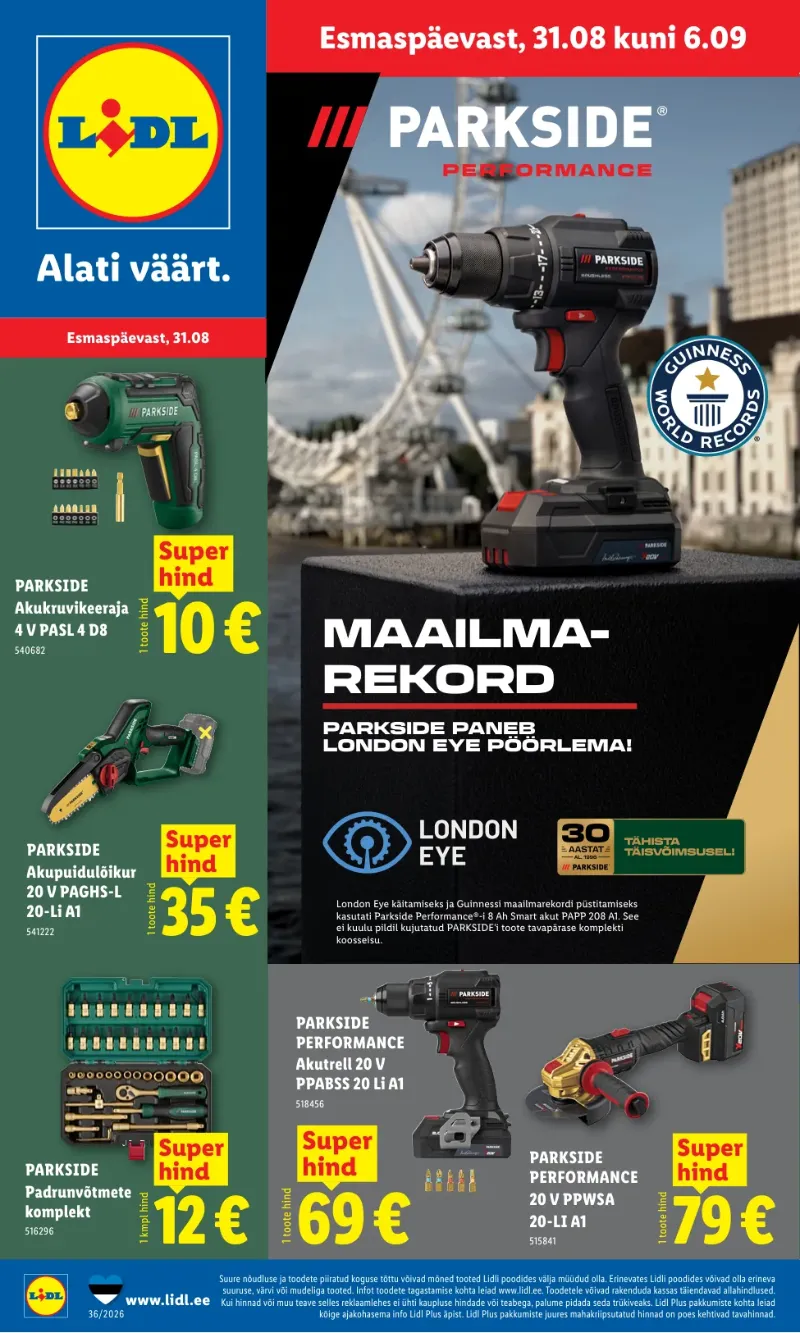 Lidl kampaaniad 31.08.2026–06.09.2026