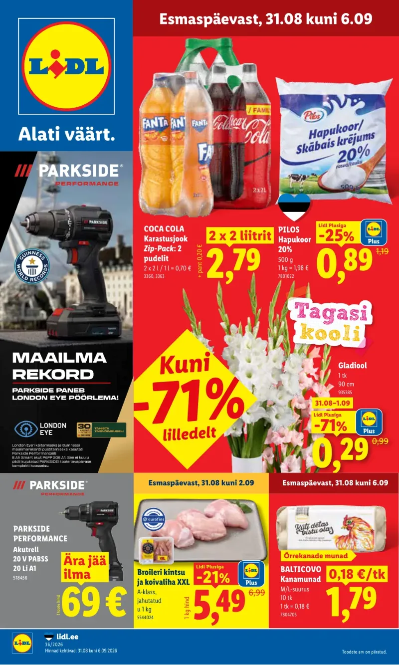 Lidl kampaaniad 31.08.2026–06.09.2026
