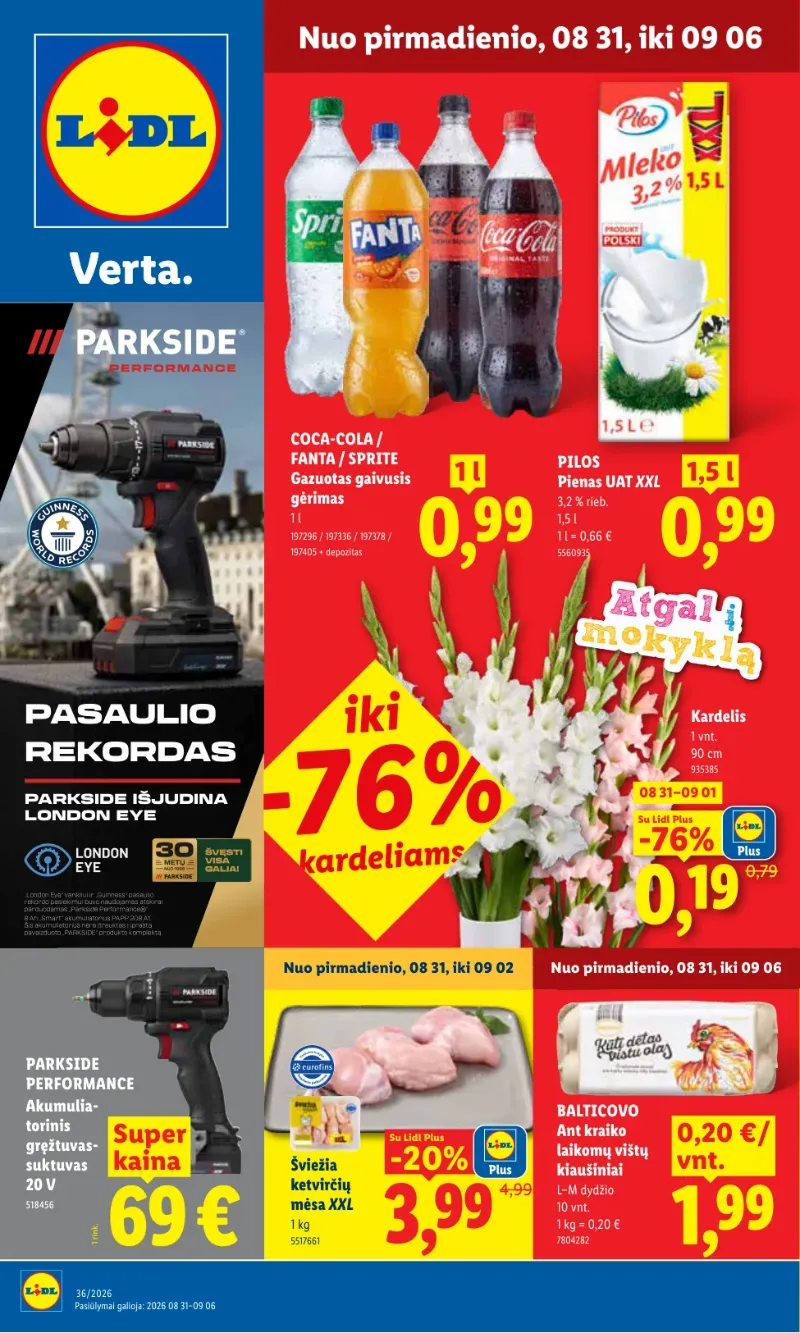 Lidl akcijos 31.08.2026–06.09.2026