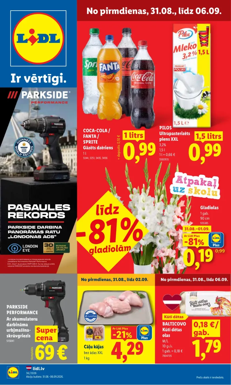 Lidl akcijas 31.08.2026–06.09.2026