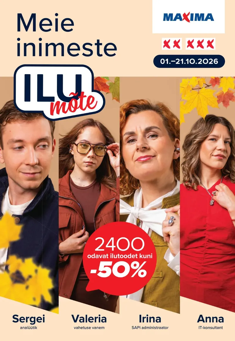Maxima kampaaniad 01.10.2026–21.10.2026