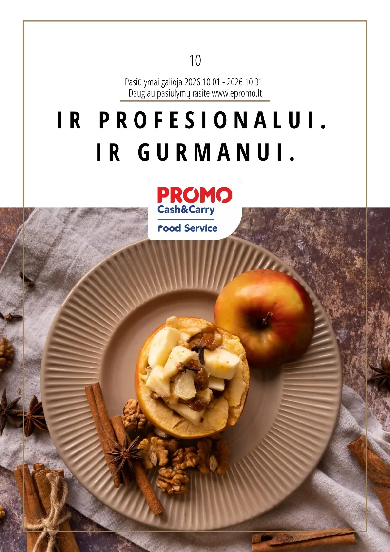 PROMO Cash&Carry akcijos 01.10.2026–31.10.2026
