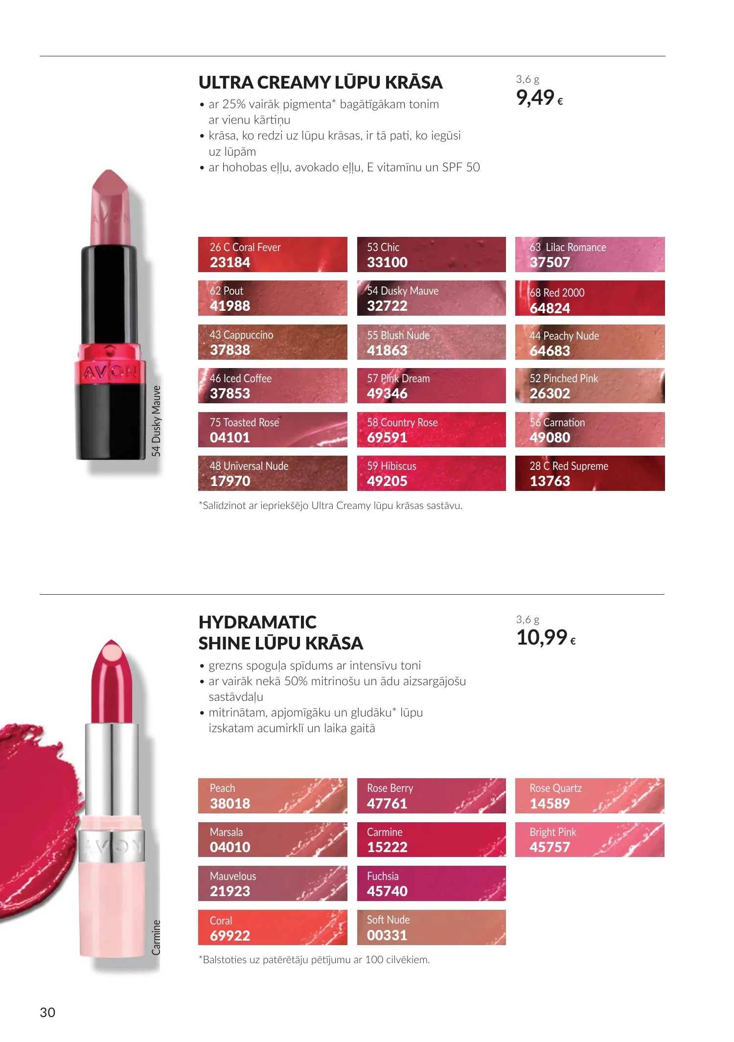 Avon akcijas — 30