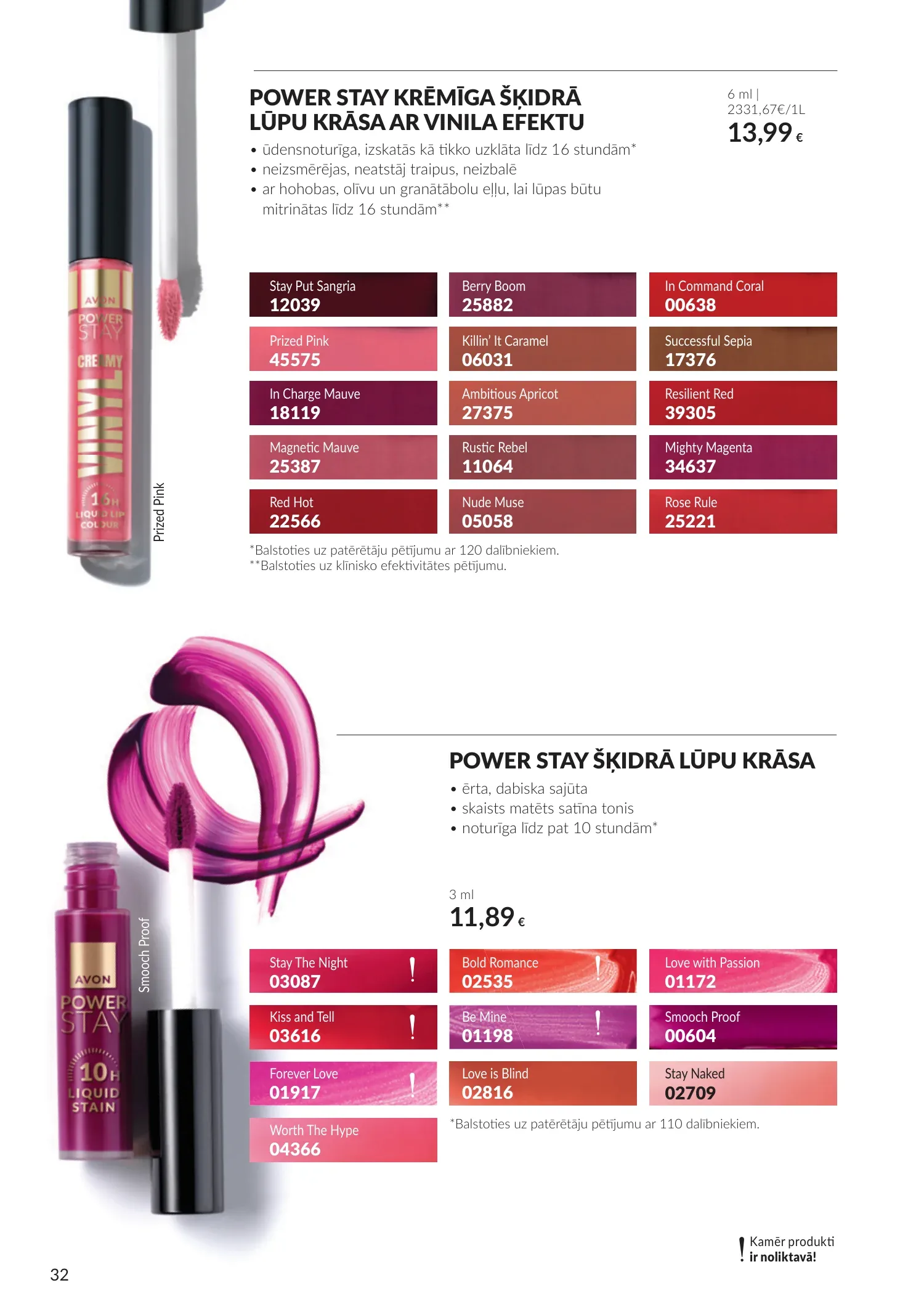 Avon akcijas — 32