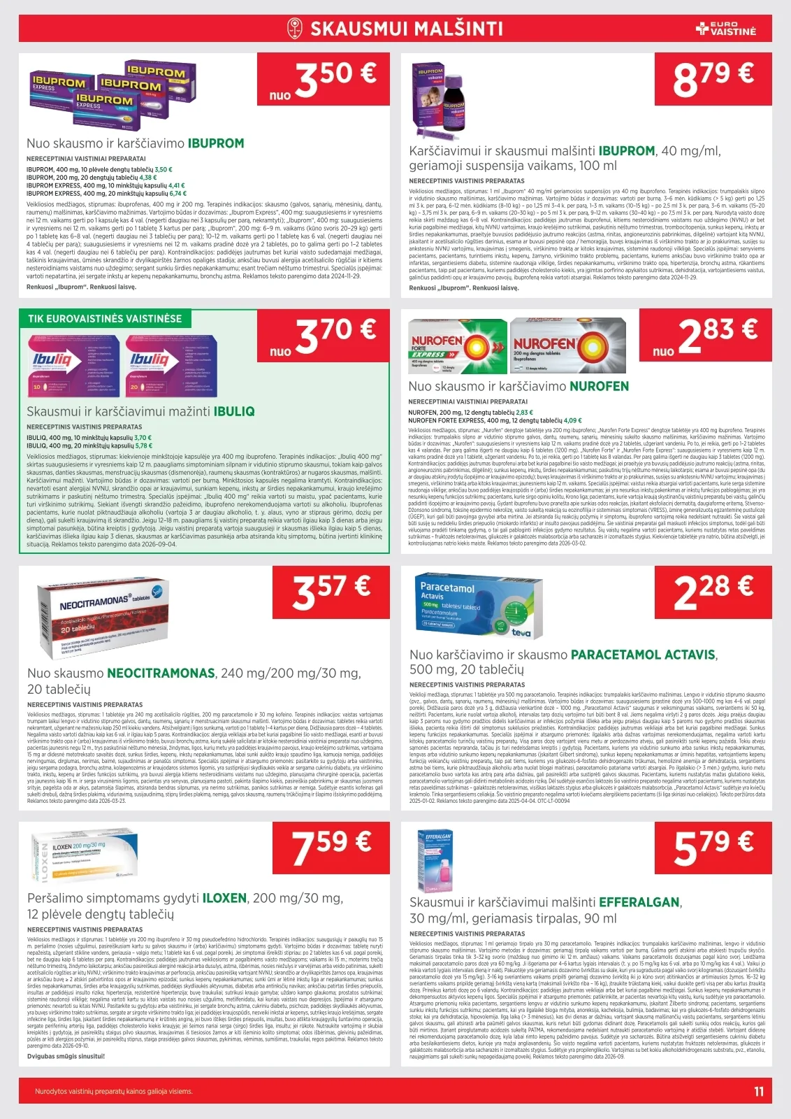 Eurovaistinė akcijos — 11