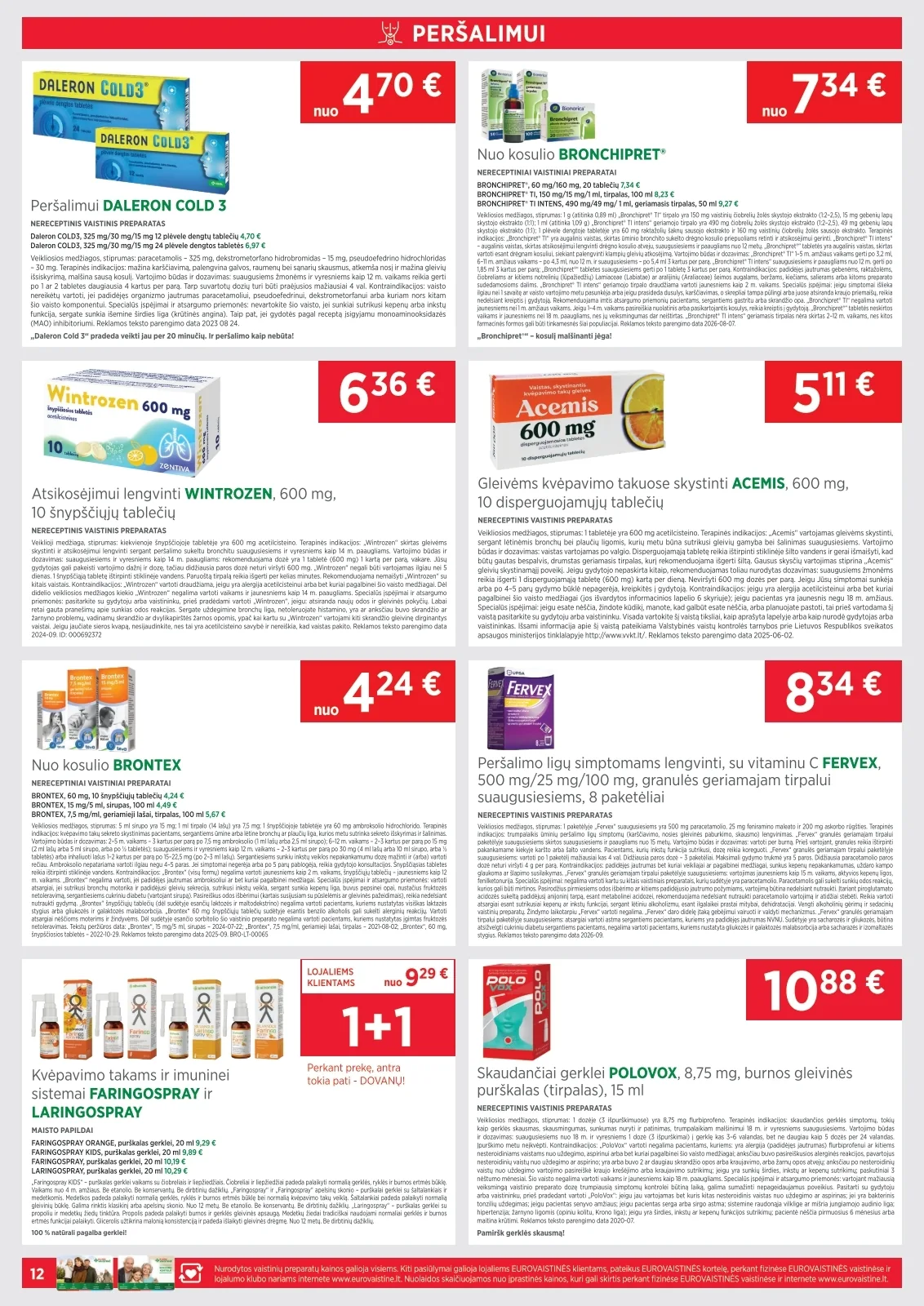 Eurovaistinė akcijos — 12