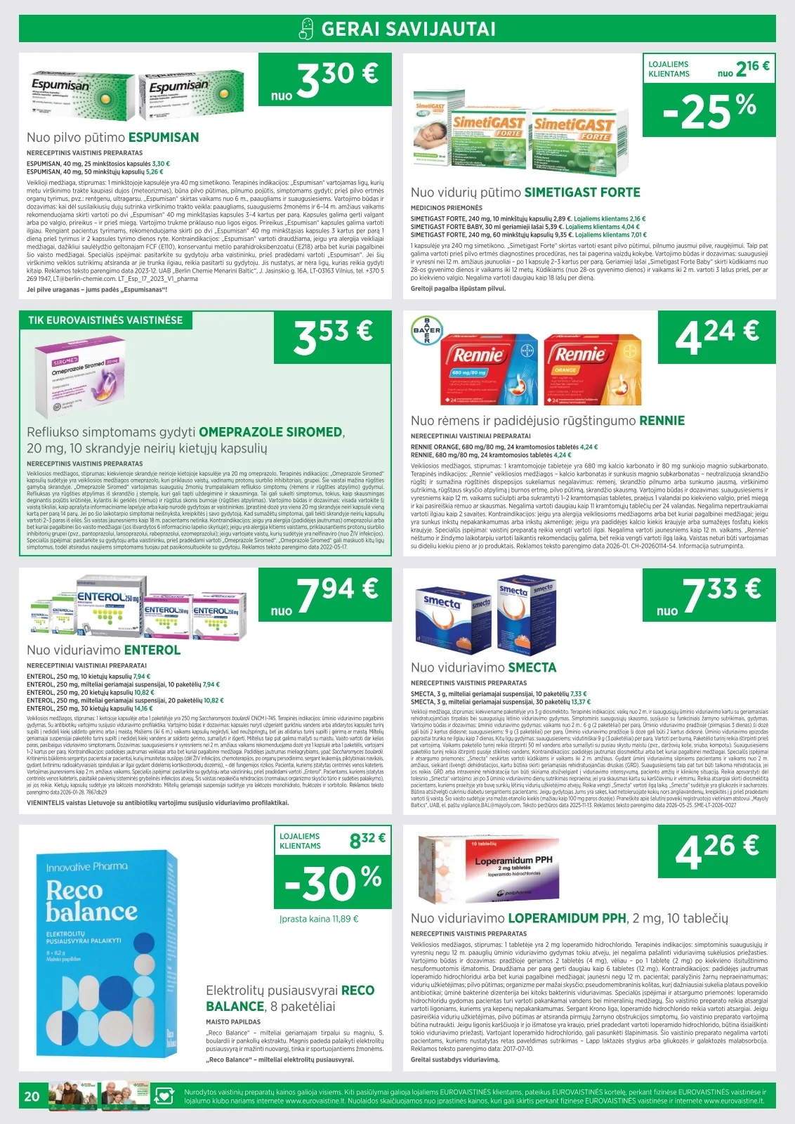 Eurovaistinė akcijos — 20