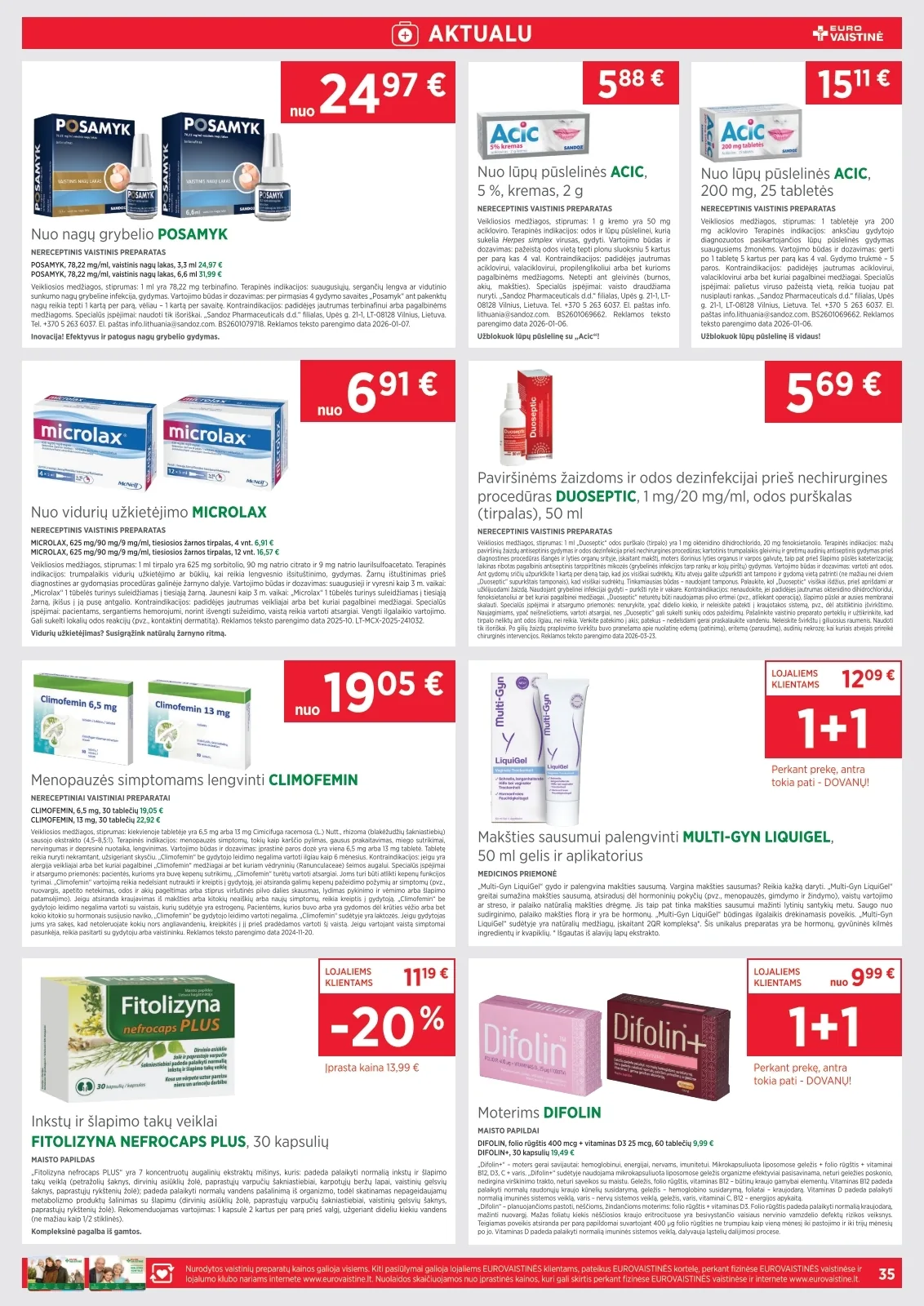 Eurovaistinė akcijos — 35