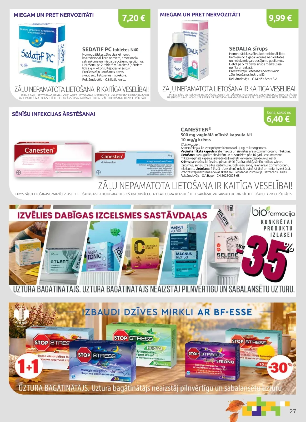 Aptieka1 akcijas — 27