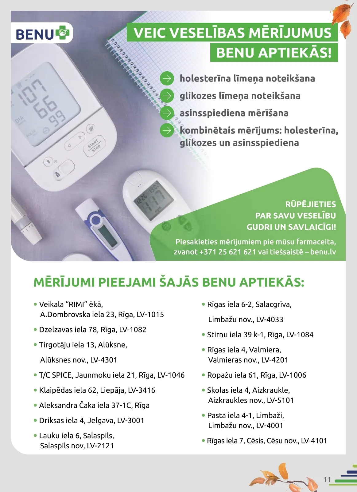 BENU akcijas — 11
