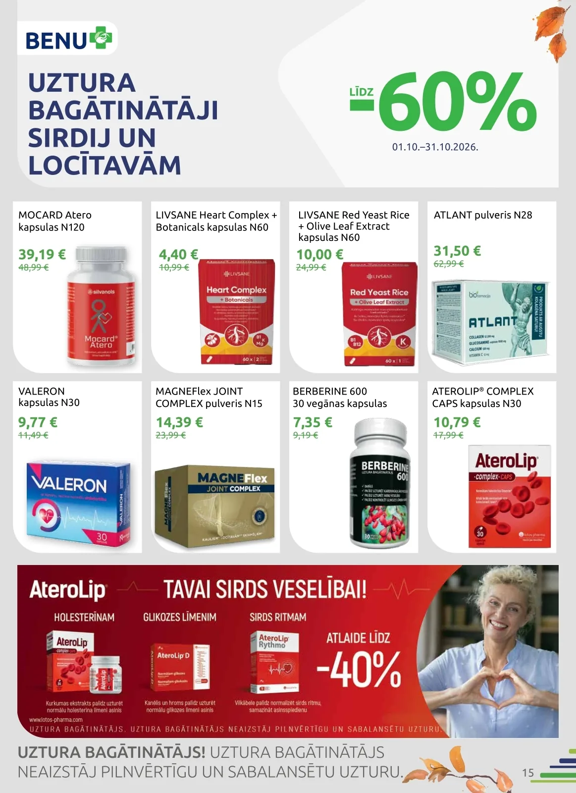 BENU akcijas — 15
