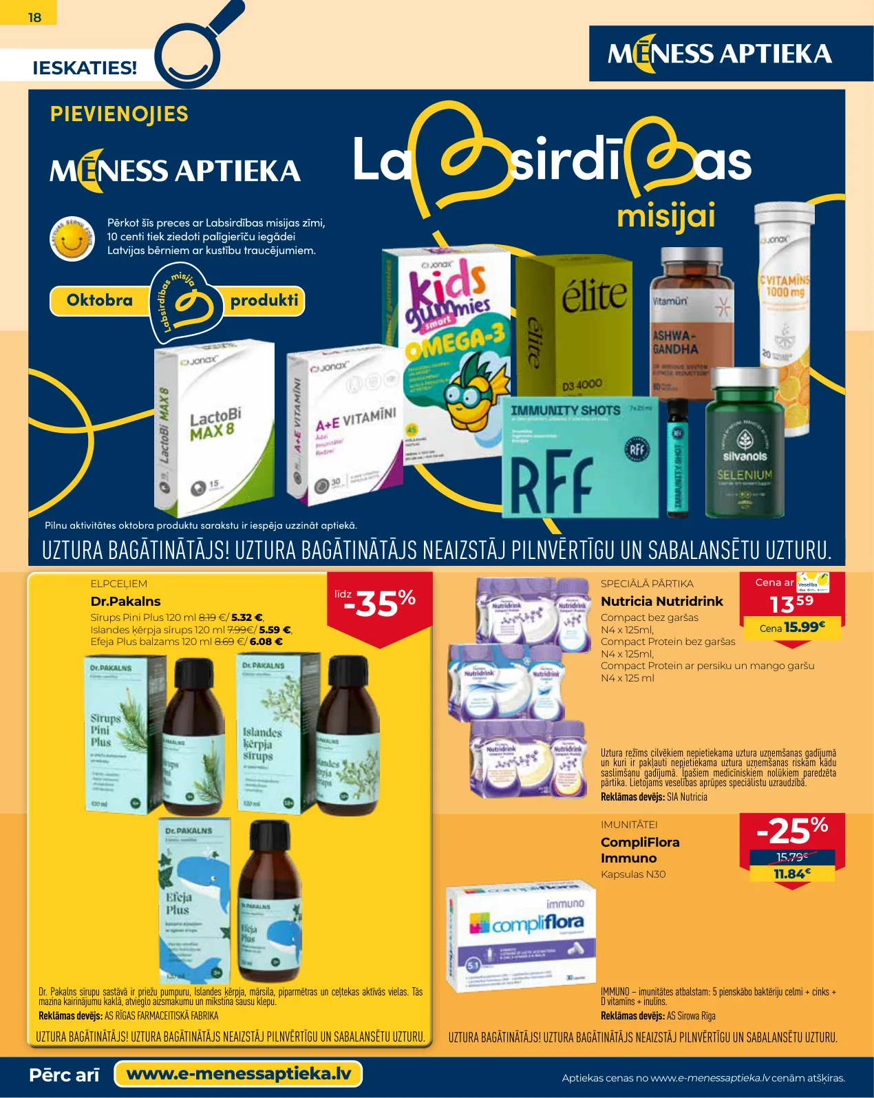 Mēness aptieka akcijas — 18