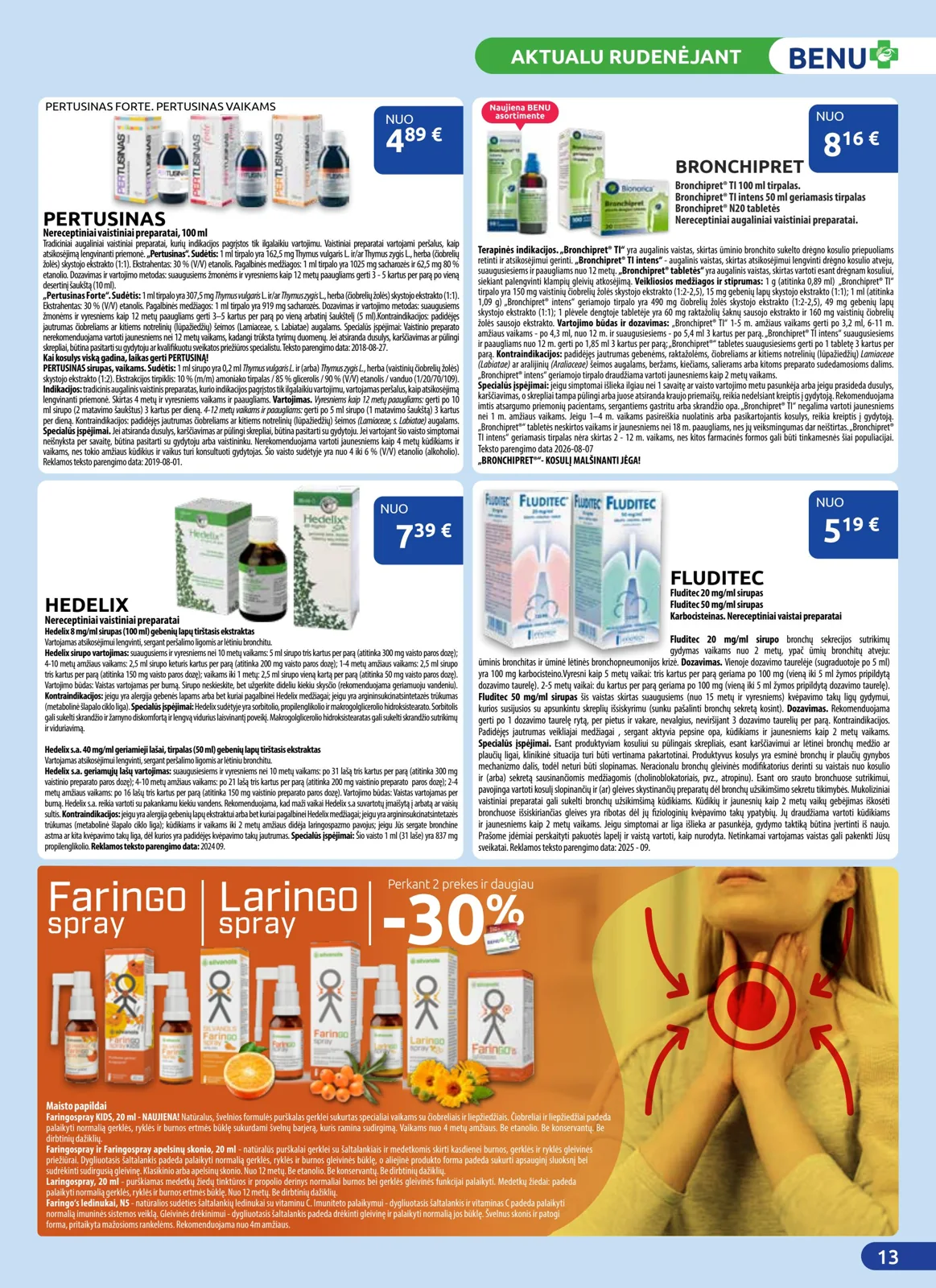 BENU akcijos — 13