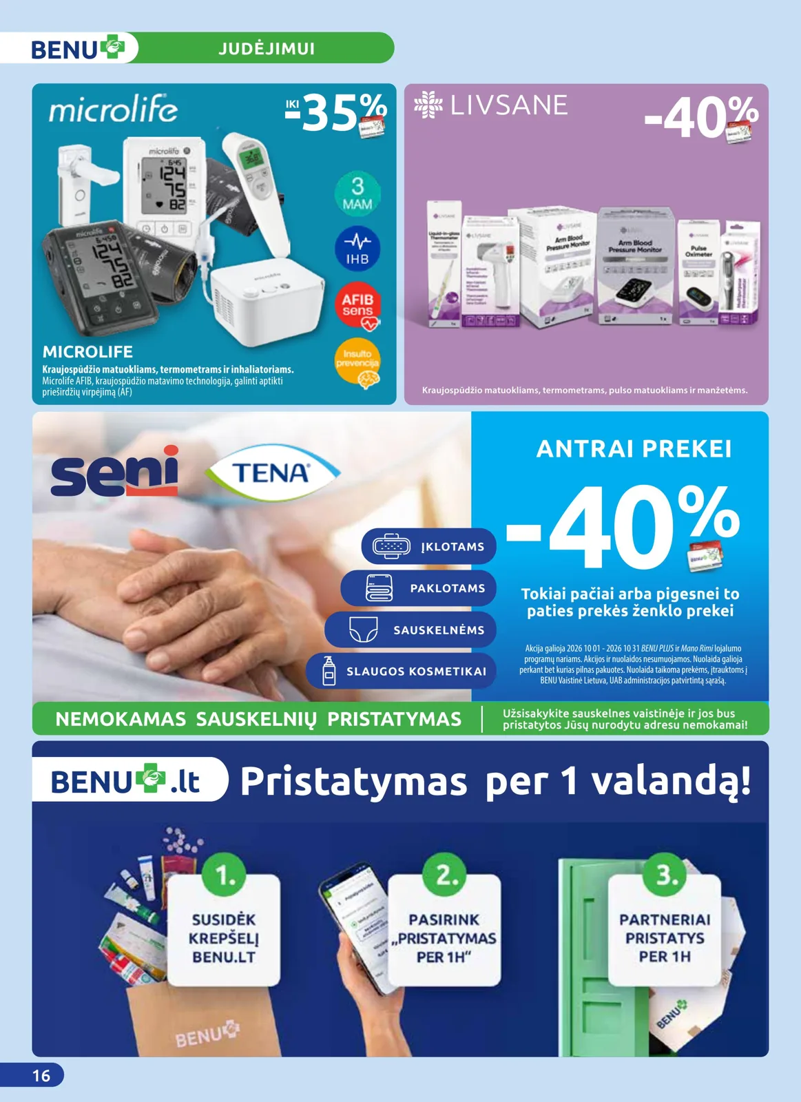 BENU akcijos — 16