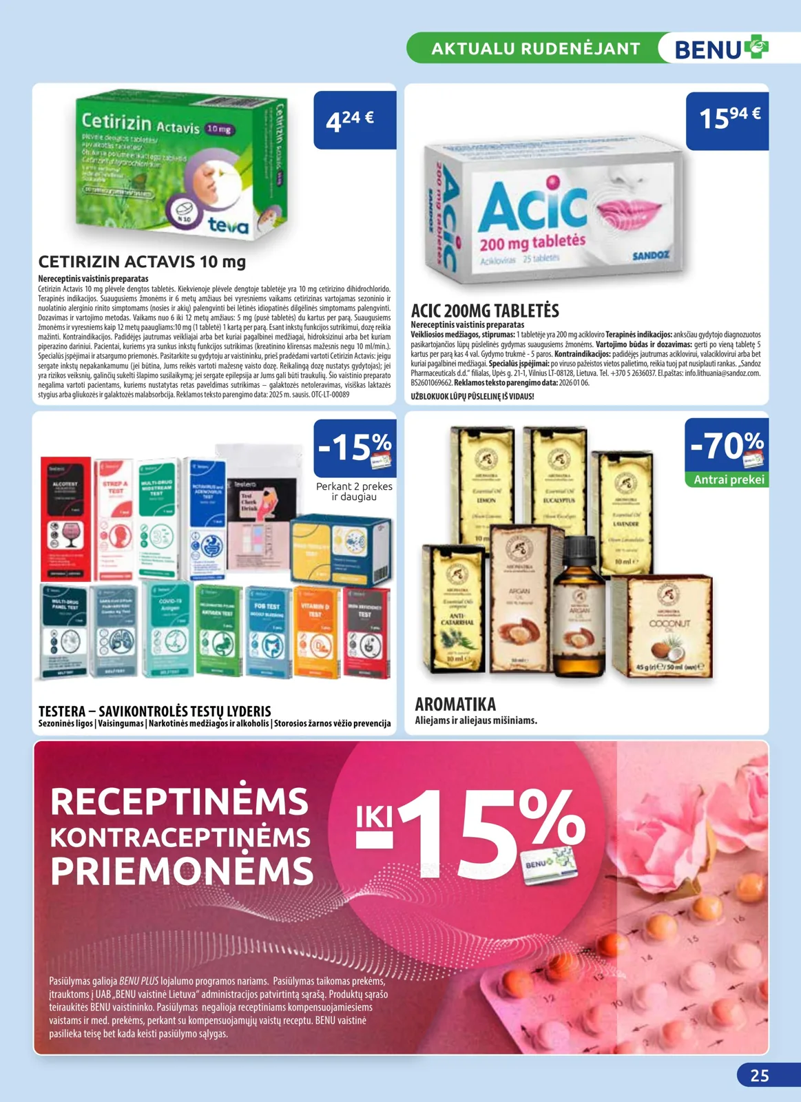 BENU akcijos — 25