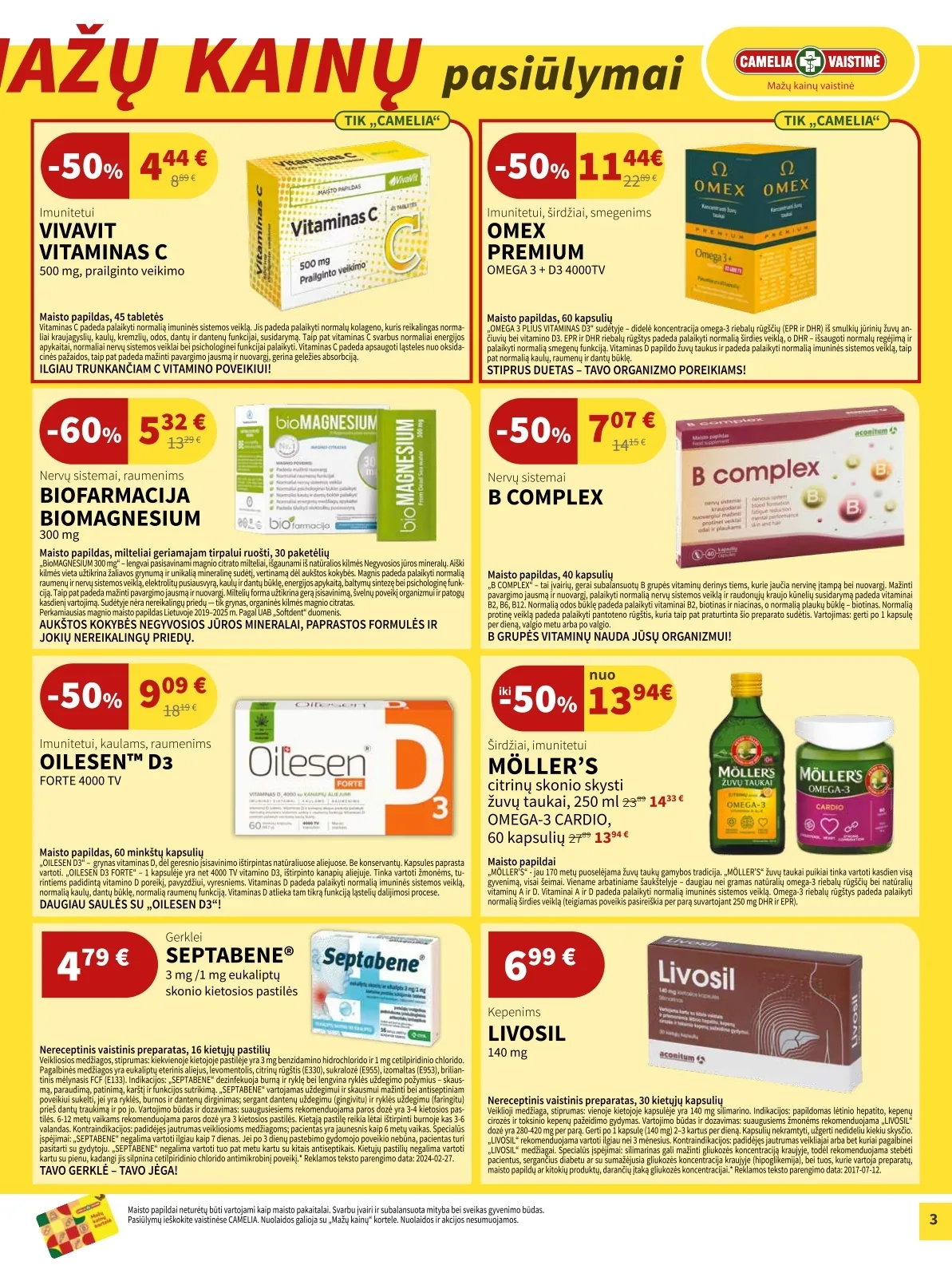 Camelia akcijos — 3