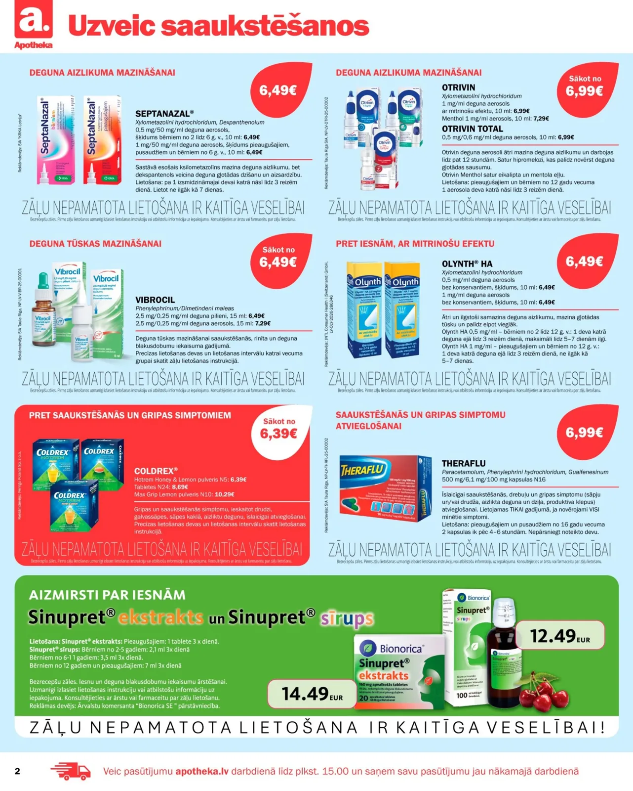 Apotheka akcijas — 2