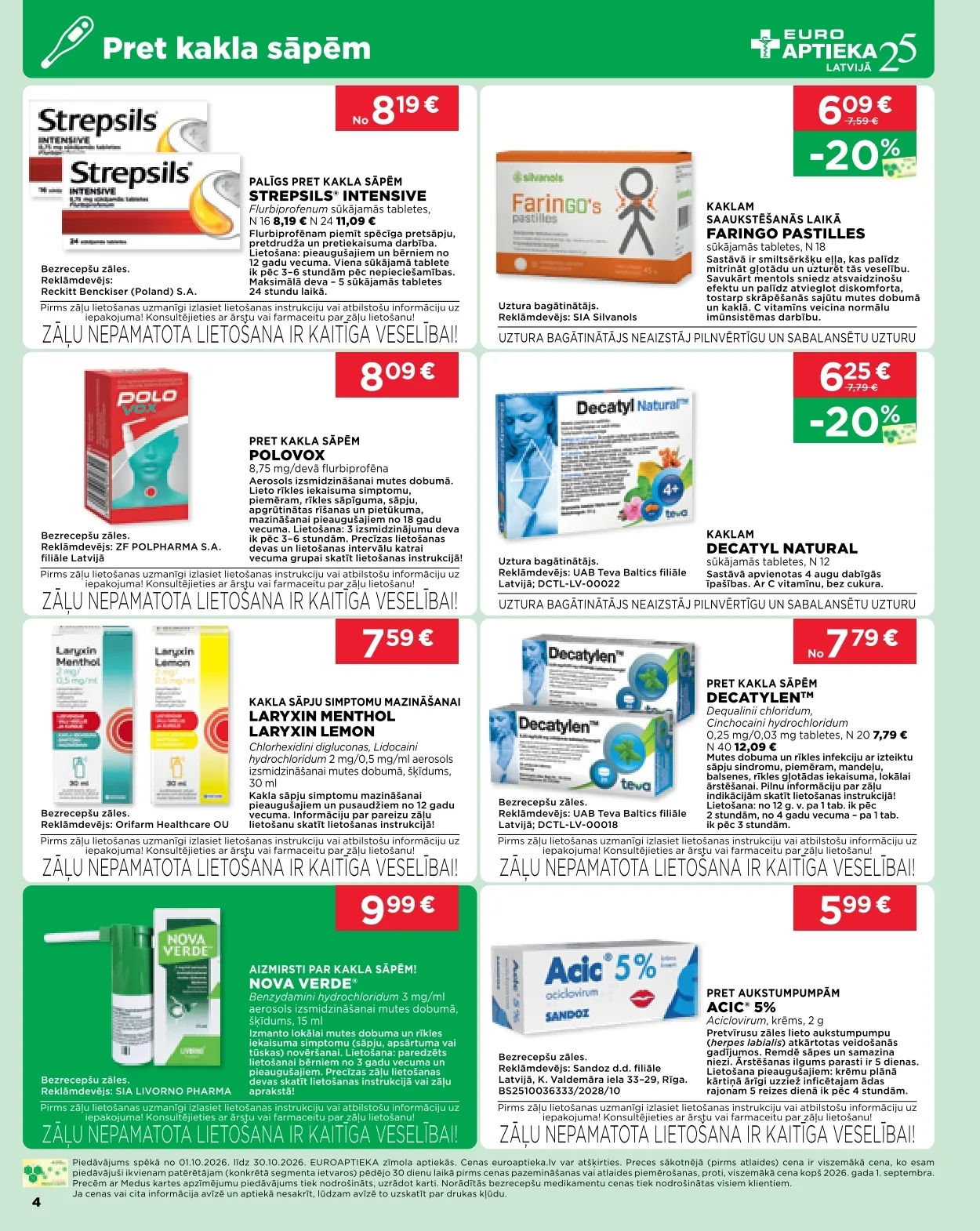 EUROAPTIEKA akcijas — 4