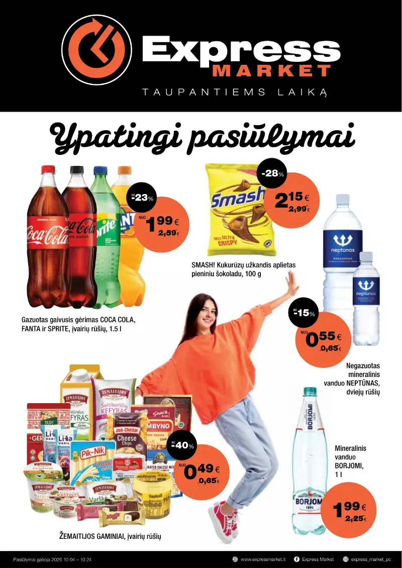 EXPRESS MARKET akcijos 04.10.2026–24.10.2026
