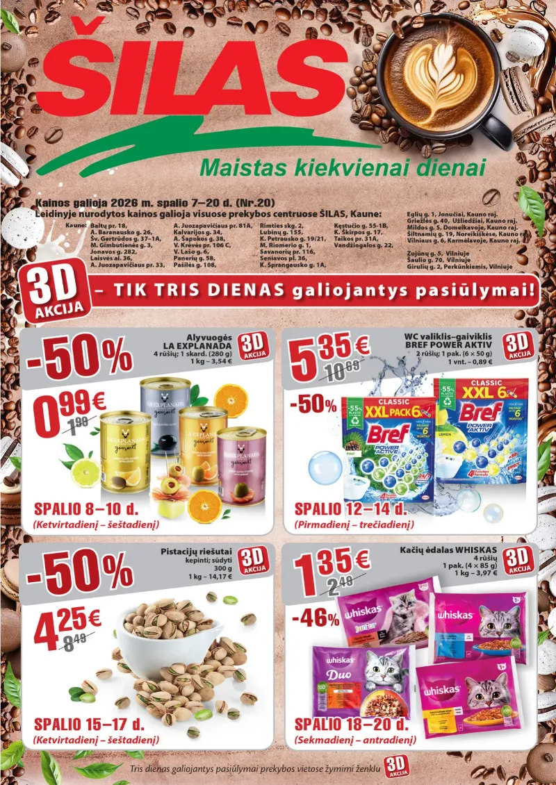 ŠILAS akcijos 07.10.2026–20.10.2026