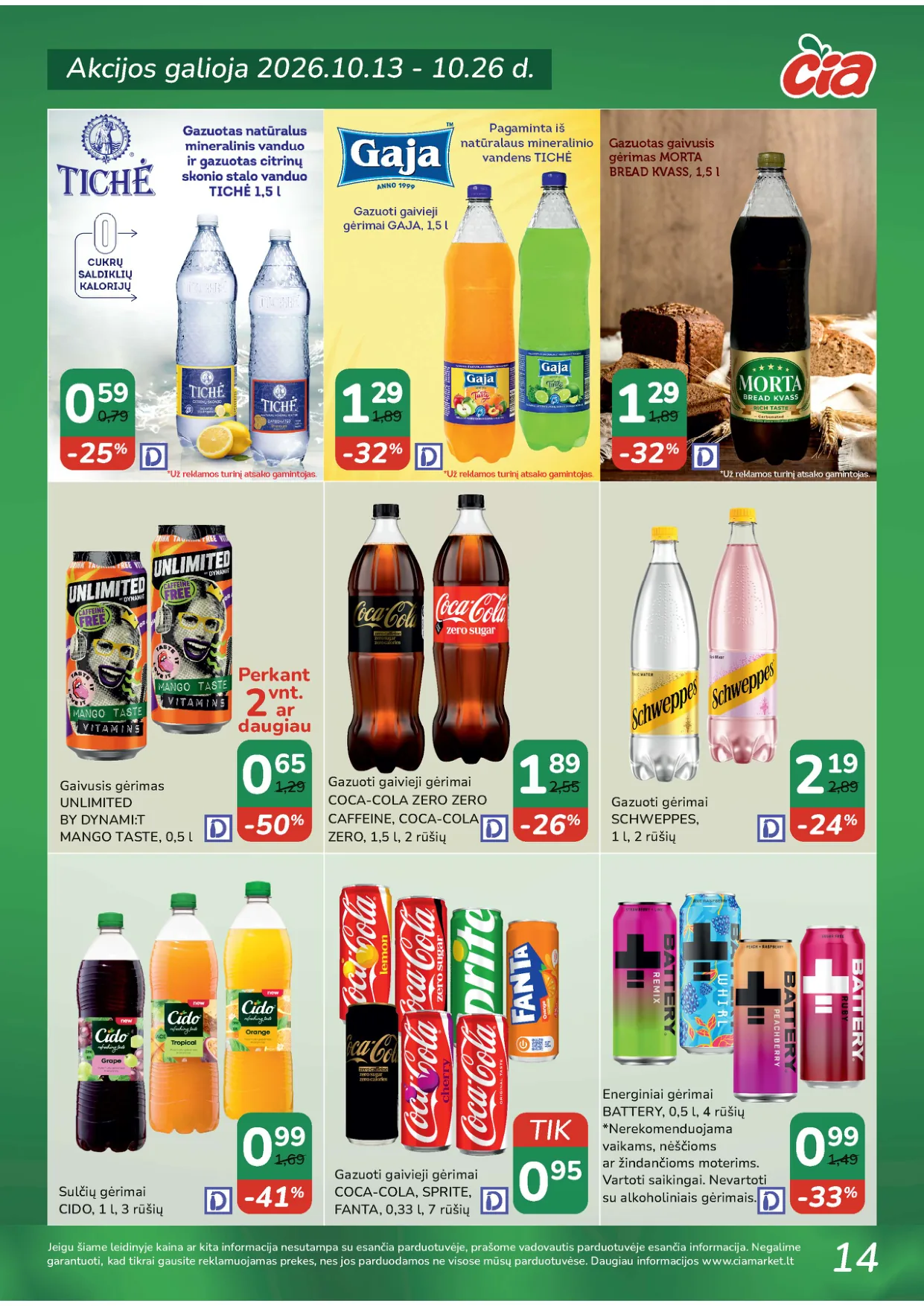ČIA Market akcijos — 14