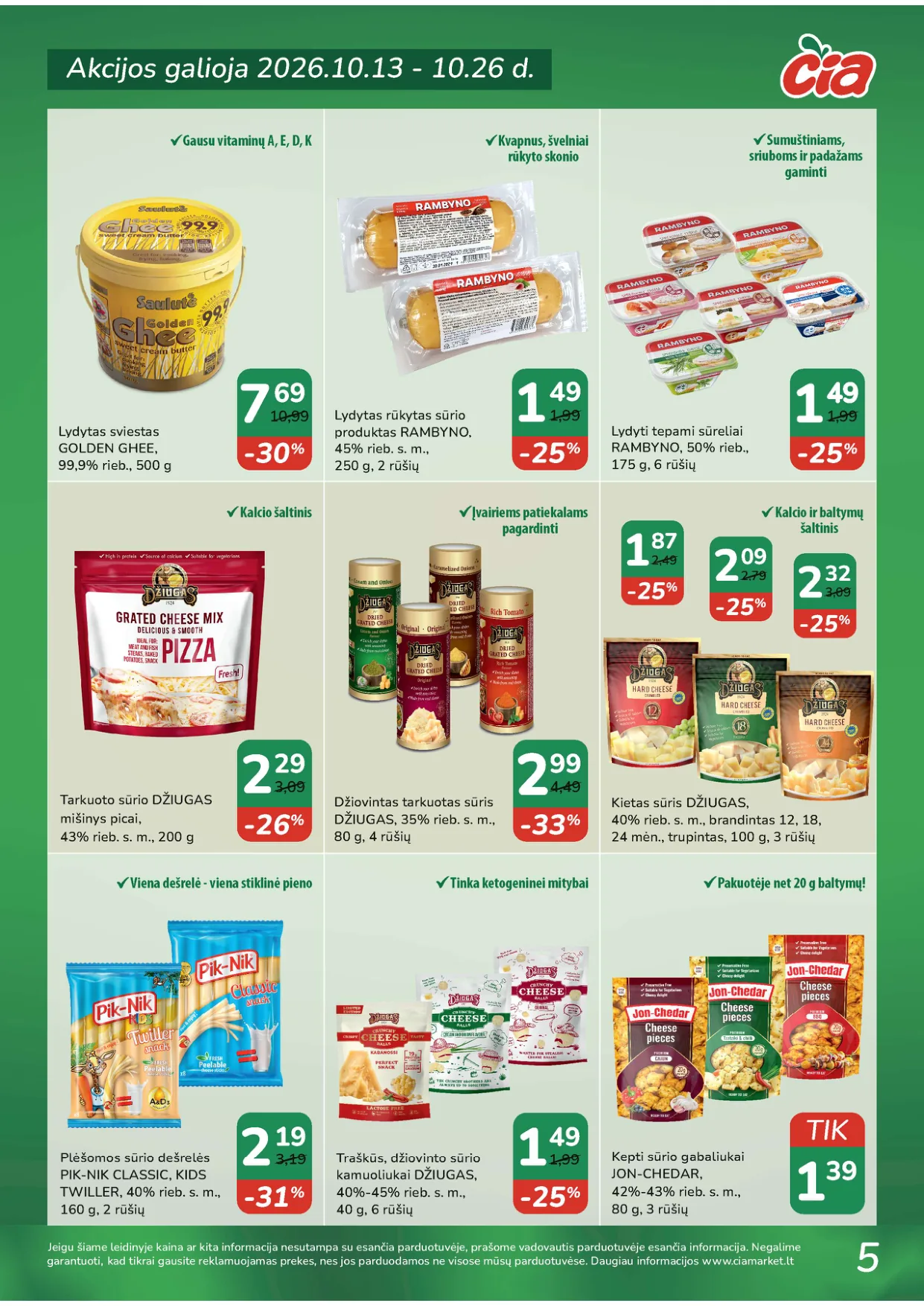 ČIA Market akcijos — 5