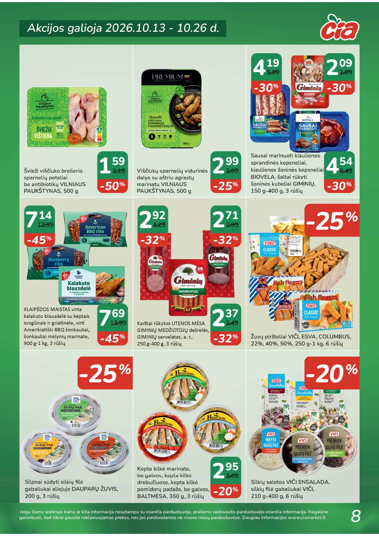 ČIA Market akcijos — 8