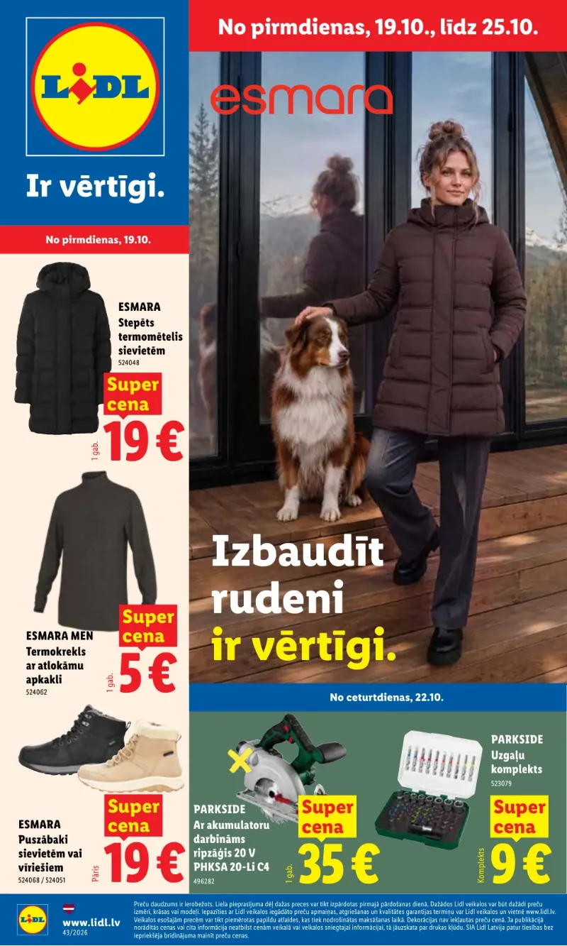 Lidl akcijas 19.10.2026–25.10.2026