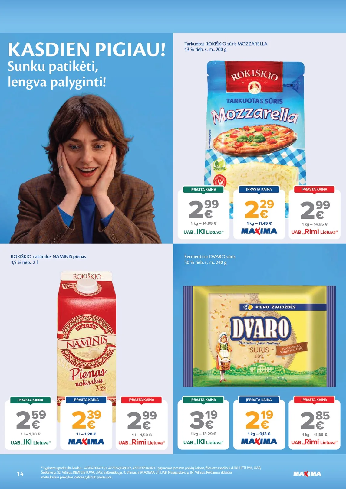 Maxima akcijos — 14