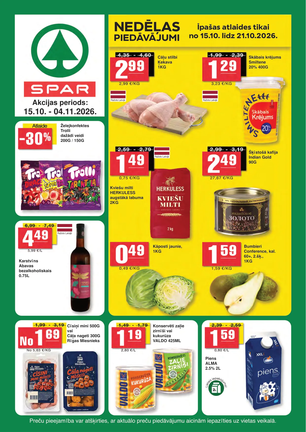 Spar akcijas — 1