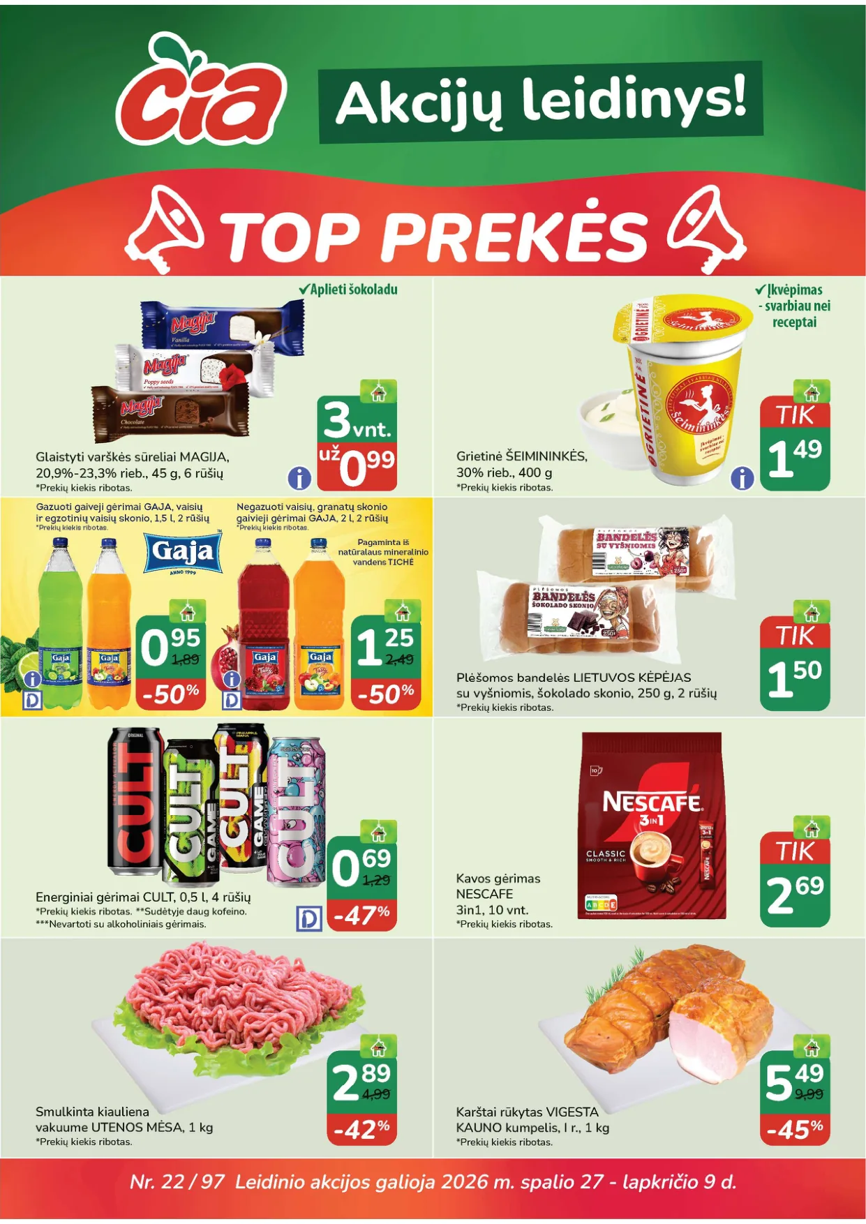 ČIA Market akcijos — 1