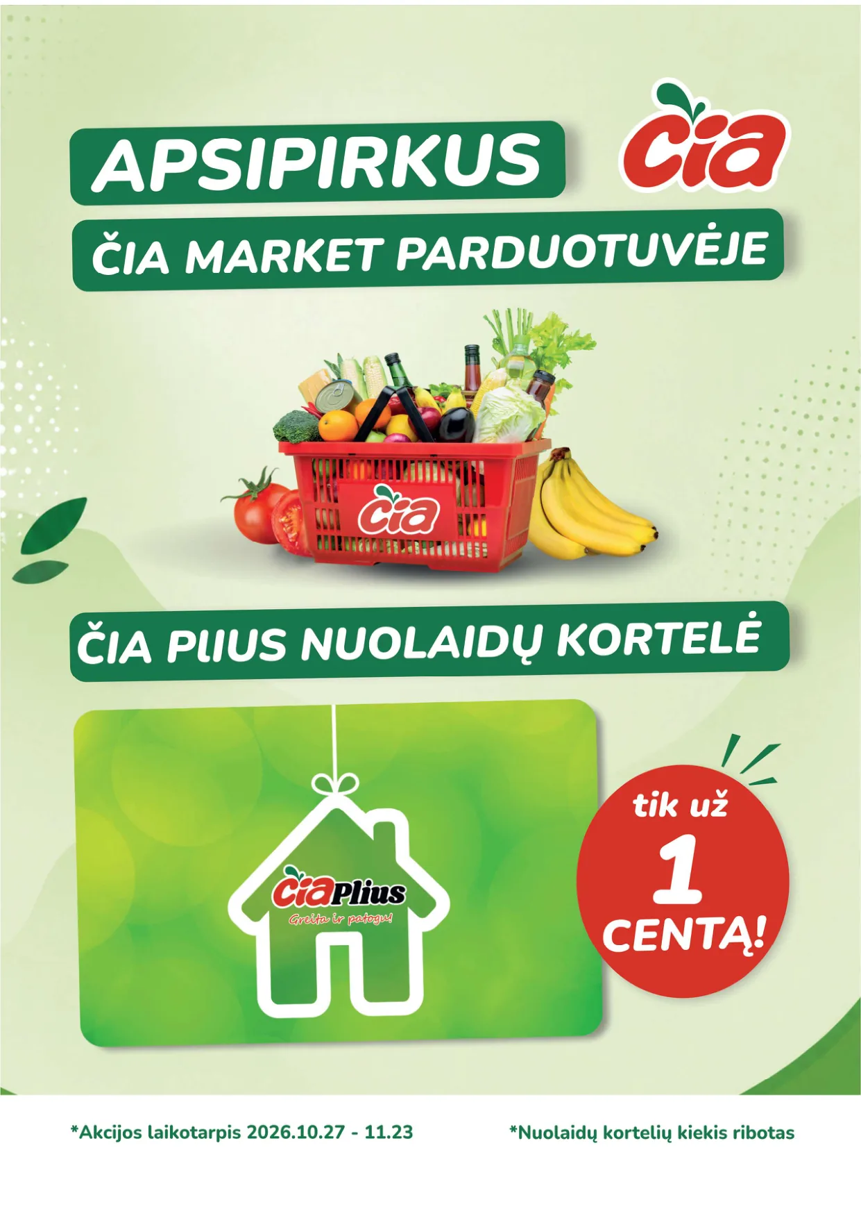 ČIA Market akcijos — 10
