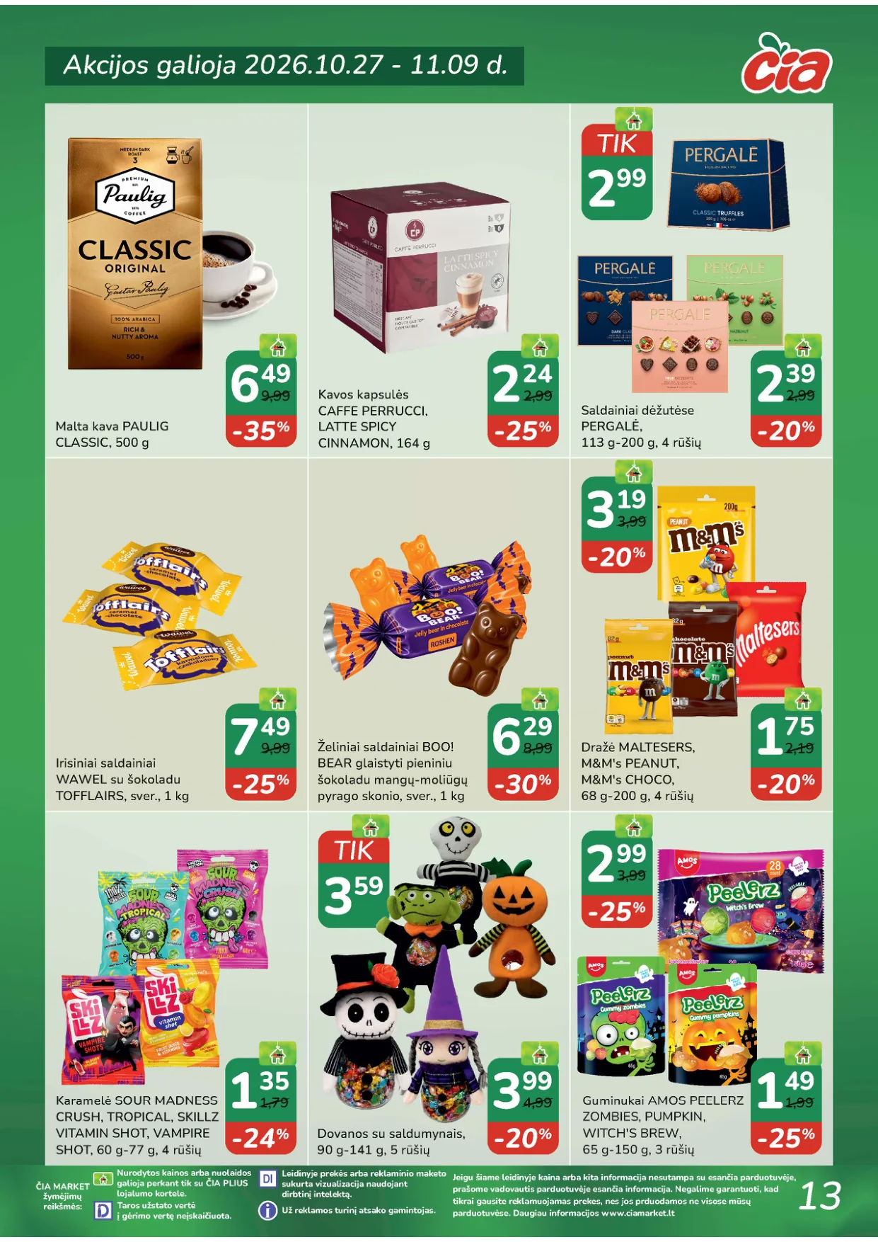 ČIA Market akcijos — 13