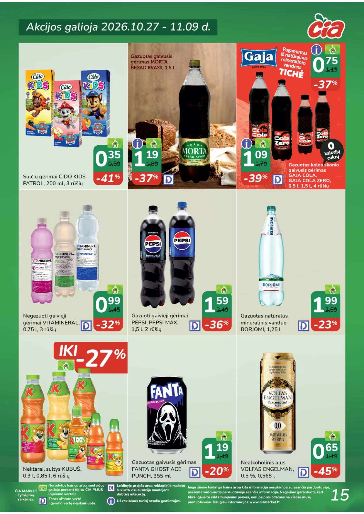 ČIA Market akcijos — 15