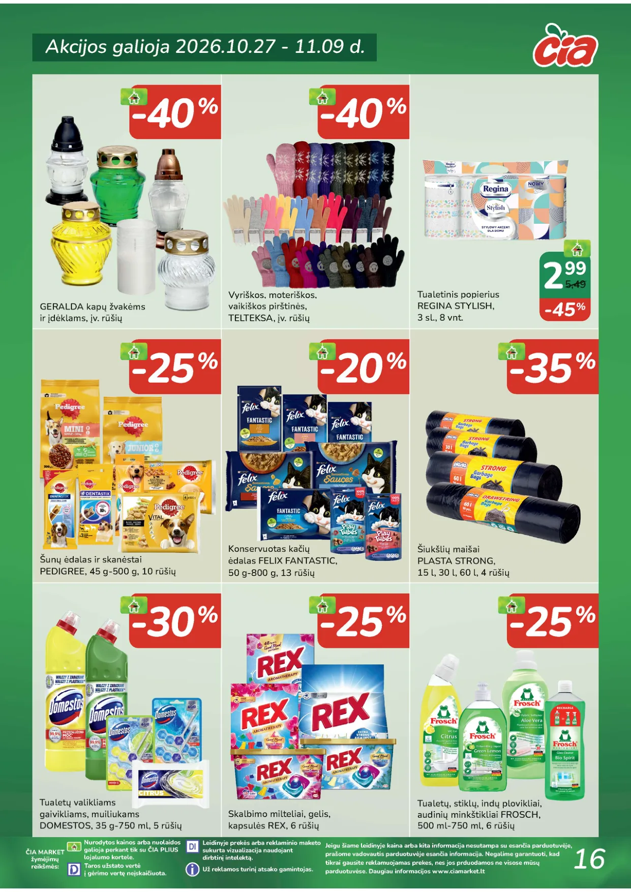 ČIA Market akcijos — 16