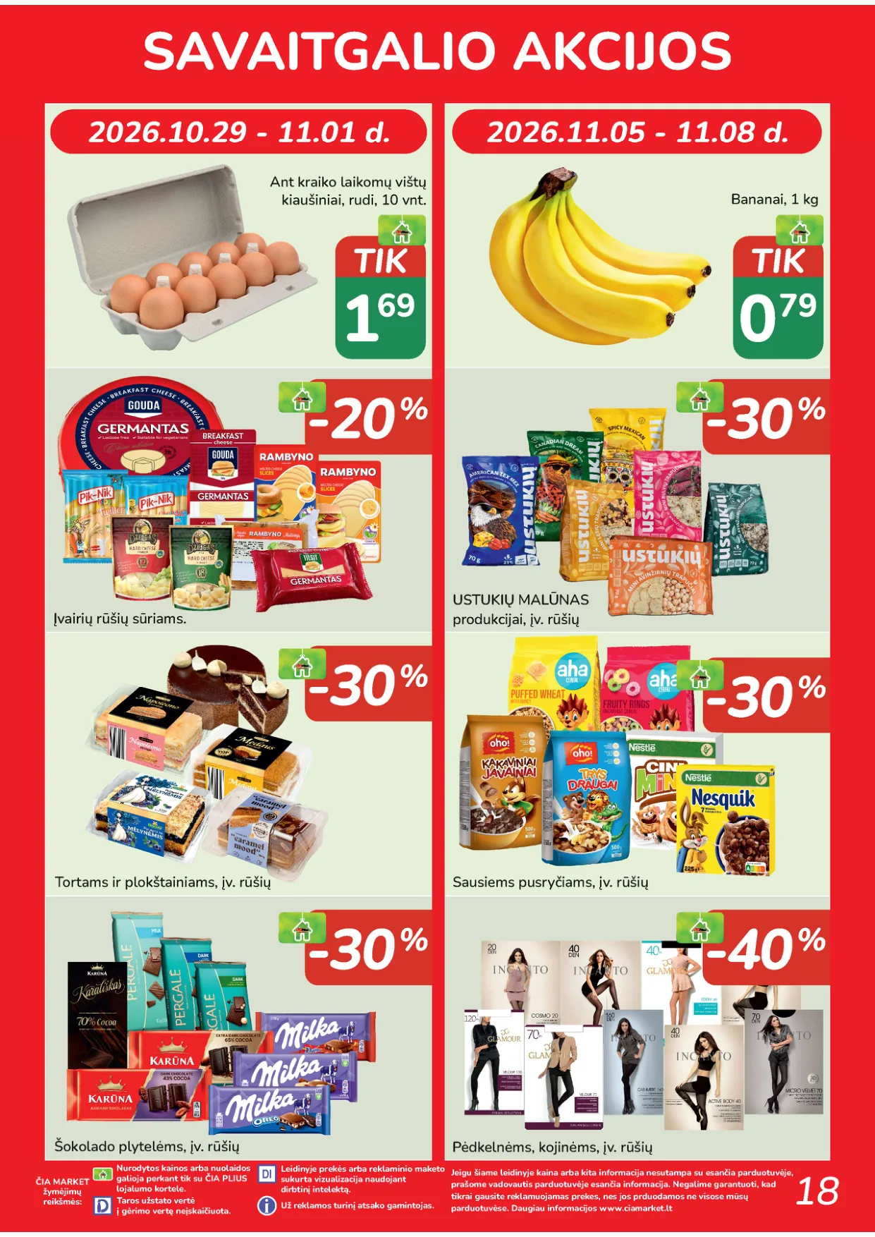 ČIA Market akcijos — 18