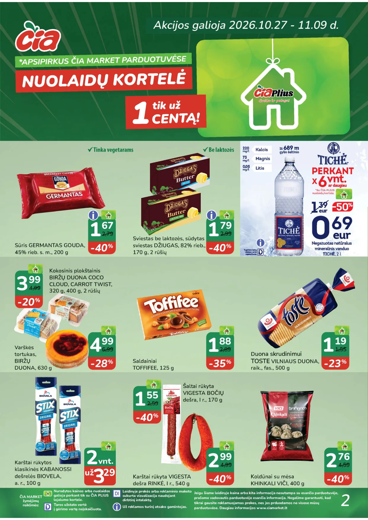 ČIA Market akcijos — 2