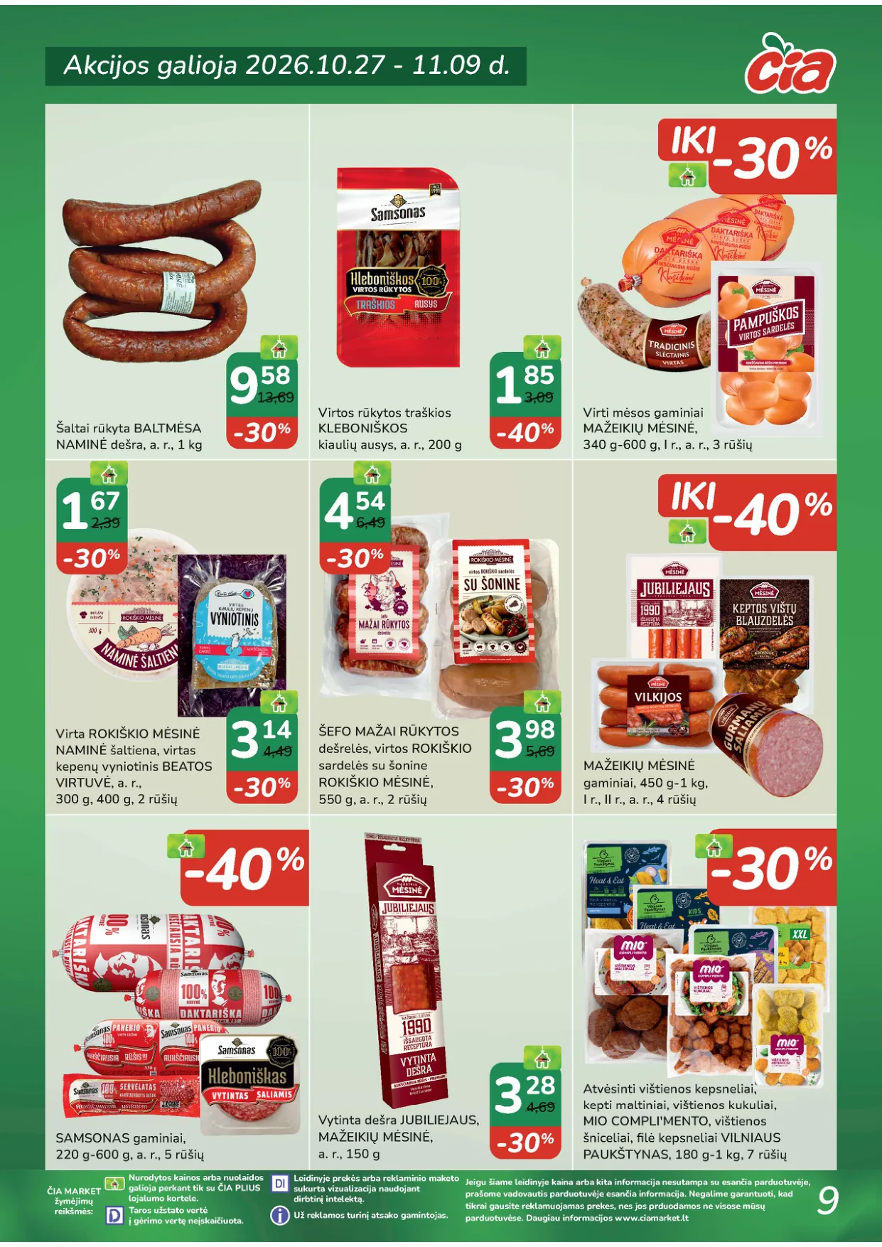 ČIA Market akcijos — 9