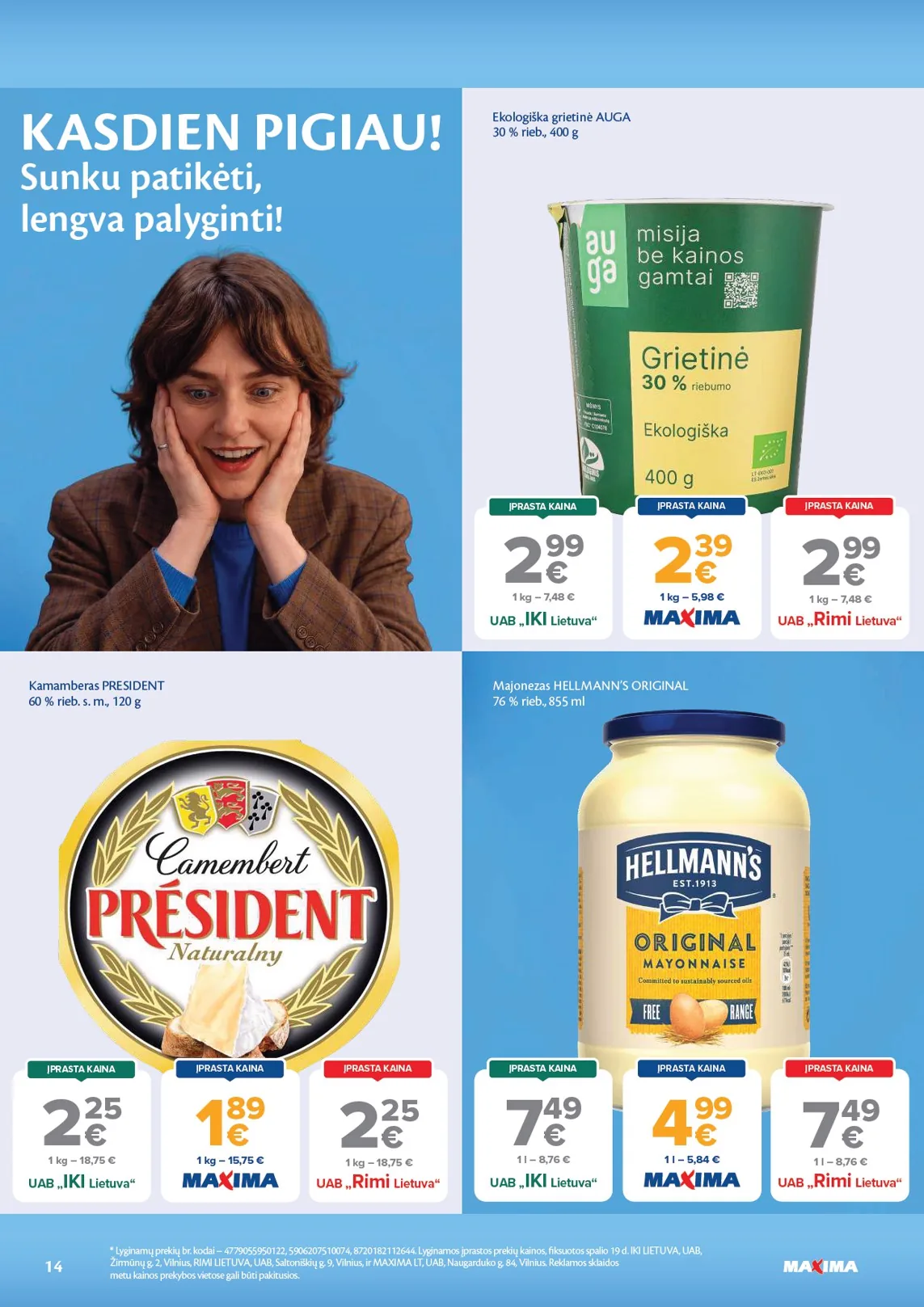 Maxima akcijos — 14