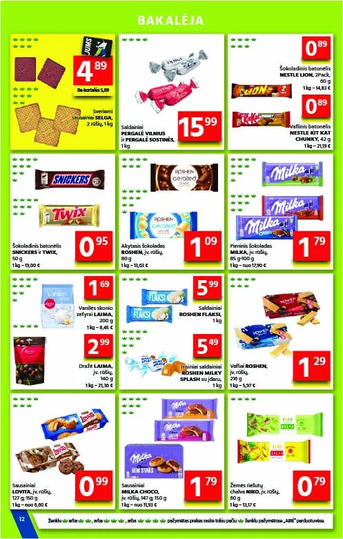Gulbelė akcijos — 12