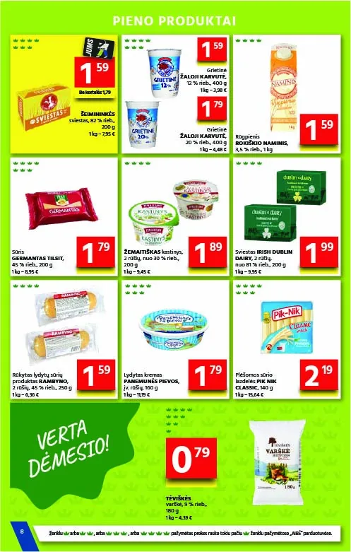 Gulbelė akcijos — 8